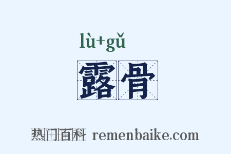 露骨是什么意思的图片